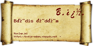 Bódis Ádám névjegykártya
