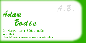 adam bodis business card